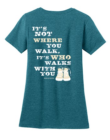 T-shirt: Never Walk Alone (Teal, Women's)