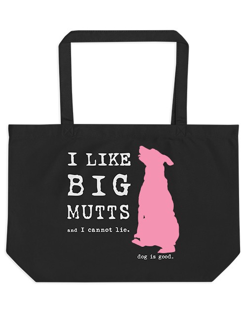 big mutts beach bag pink black