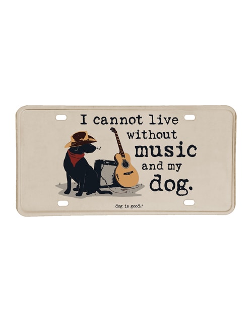 License Plate: Music and My Dog