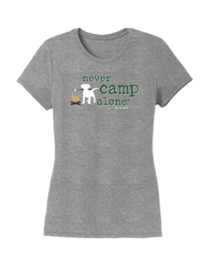 T-shirt: Never Camp Alone women's