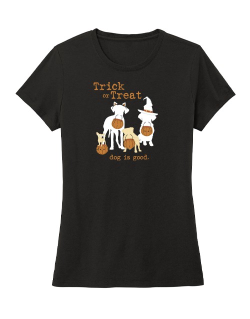 T-shirt: Trick or Treat (womens, black)